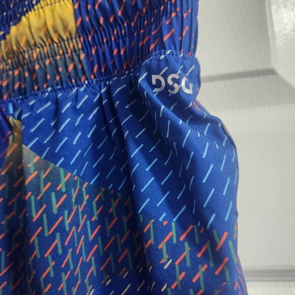 ❤️NWT❤️ DSG Blue and Yellow Patterned Women's Athletic Shorts - Small - Picture 2 of 8